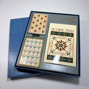 Congress Designer Series Bridge Set 2‎ Decks Gilt Edge Cards & Score Pad Vintage